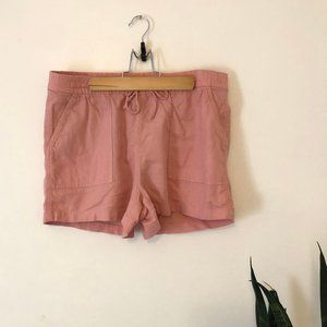J. Crew Pink Linen Shorts.